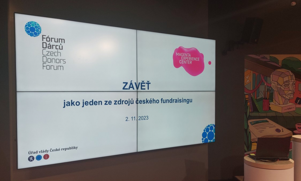Konference na téma Závěť jako jeden ze zdrojů českého fundraisingu