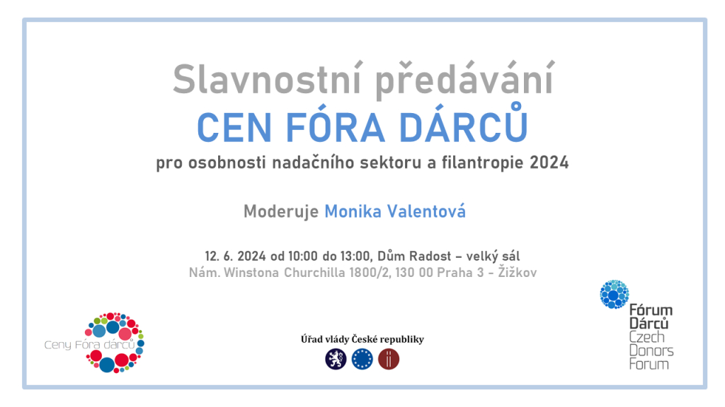 Slavnostní vyhlášení Cen Fóra dárců 2024!