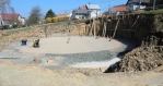 Výstavba kostela sv. Václava v Sazovicích